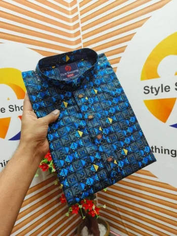 ডিজিটাল প্রিন্ট পাঞ্জাবি (ব্লু কালার)