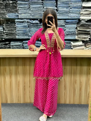 Trendy Printed Kurti Set 3PCS Collection